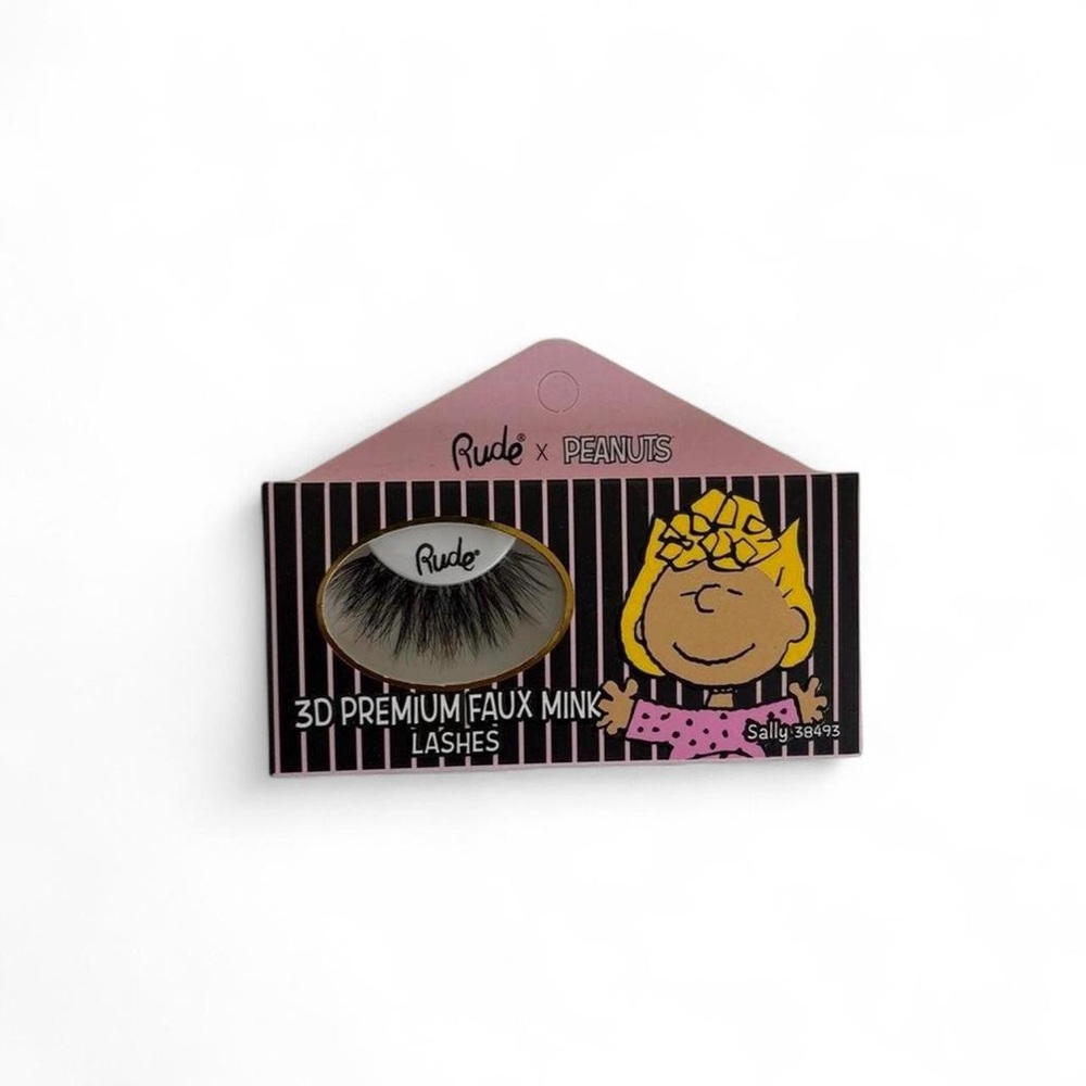 RUDE Peanuts Faux Mink Lashes with Pink Packaging